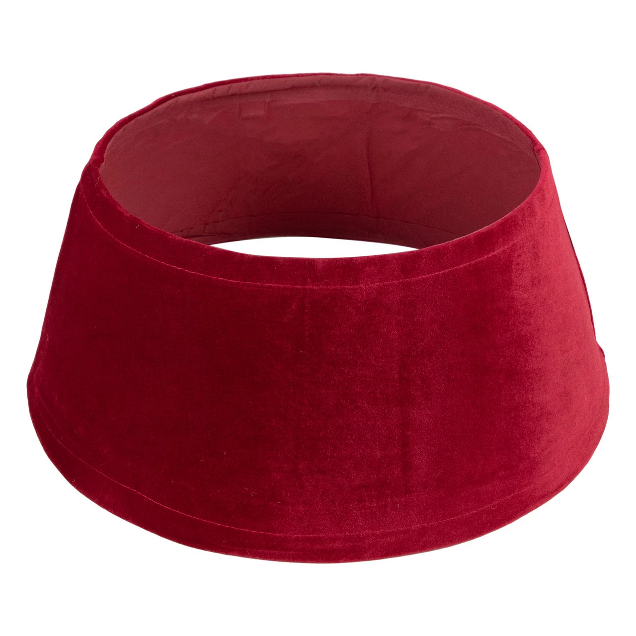 Northlight 22" Red Velvet Christmas Tree Collar 3 Northlight 22" Red Velvet Christmas Tree Collar - Image 3