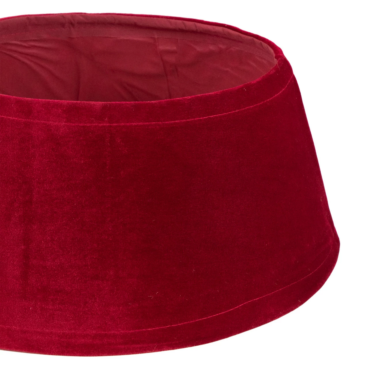 Northlight 22" Red Velvet Christmas Tree Collar 4 Northlight 22" Red Velvet Christmas Tree Collar - Image 4
