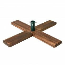 Northlight Dark Wood Artificial Christmas Tree Stand - For Trees Up To 7.75ft Tall