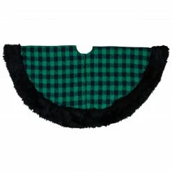 Northlight 48" Green And Black Plaid Christmas Tree Skirt -Wreaths & Garland shop northlight fo26653 1 07314.1611806911