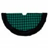 Northlight 48" Green And Black Plaid Christmas Tree Skirt