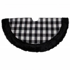 Northlight 48" Black And White Buffalo Plaid Christmas Tree Skirt