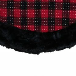 Northlight 48" Red And Black Plaid With Polka Dots Christmas Tree Skirt -Wreaths & Garland shop northlight fo26683 3 31729.1611806586