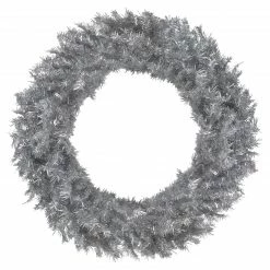 Northlight 36" Silver Tinsel Artificial Christmas Wreath, Unlit