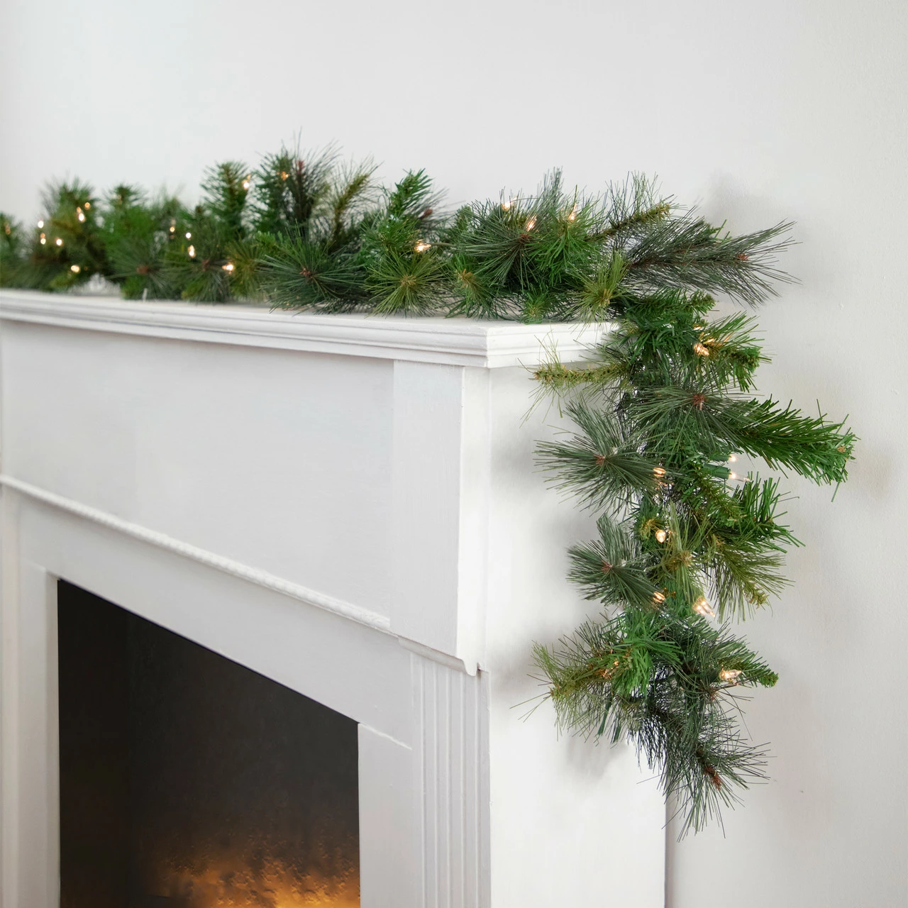 Northlight 9' X 12" Green Pre-Lit Canyon Pine Artificial Christmas Garland - Clear Lights 2 Northlight 9' X 12" Green Pre-Lit Canyon Pine Artificial Christmas Garland - Clear Lights - Image 2