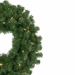 Northlight 30" Pre-Lit Deluxe Windsor Pine Artificial Christmas Wreath, Clear Lights -Wreaths & Garland shop northlight gb yww824 gr 2new 82542.1665610740