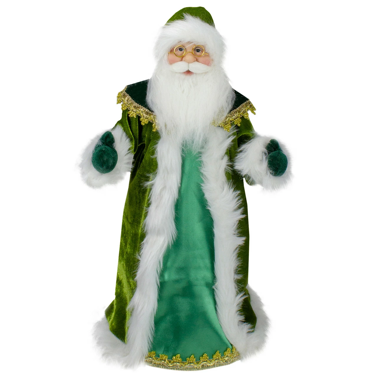 Northlight 18" Green And White Irish Christmas Santa Claus Tree Topper - Unlit 1 Northlight 18" Green And White Irish Christmas Santa Claus Tree Topper - Unlit
