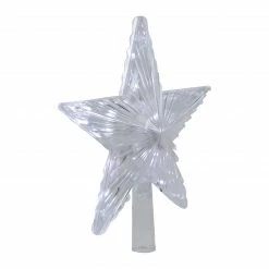 Northlight 8.5" LED Lighted Clear 5 Point Star Christmas Tree Topper, White Lights 7 Northlight 8.5" LED Lighted Clear 5 Point Star Christmas Tree Topper, White Lights -Wreaths & Garland shop northlight gv94138 2 14877.1665519676