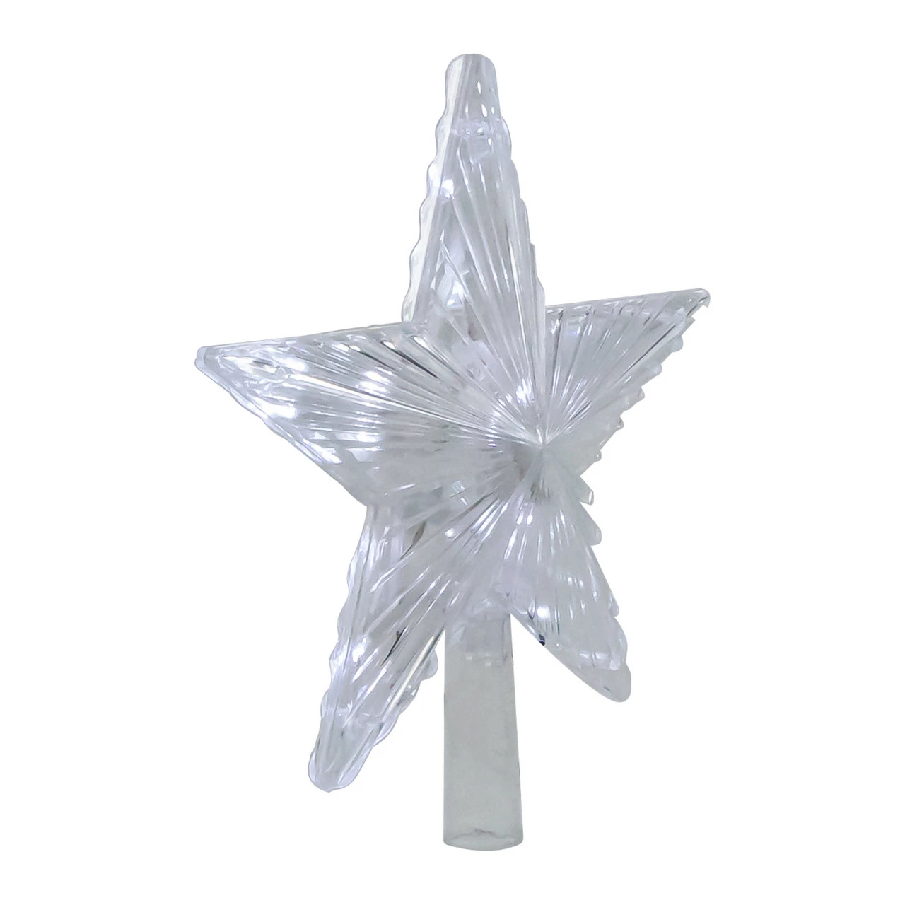 Northlight 8.5" LED Lighted Clear 5 Point Star Christmas Tree Topper, White Lights 3 Northlight 8.5" LED Lighted Clear 5 Point Star Christmas Tree Topper, White Lights - Image 3