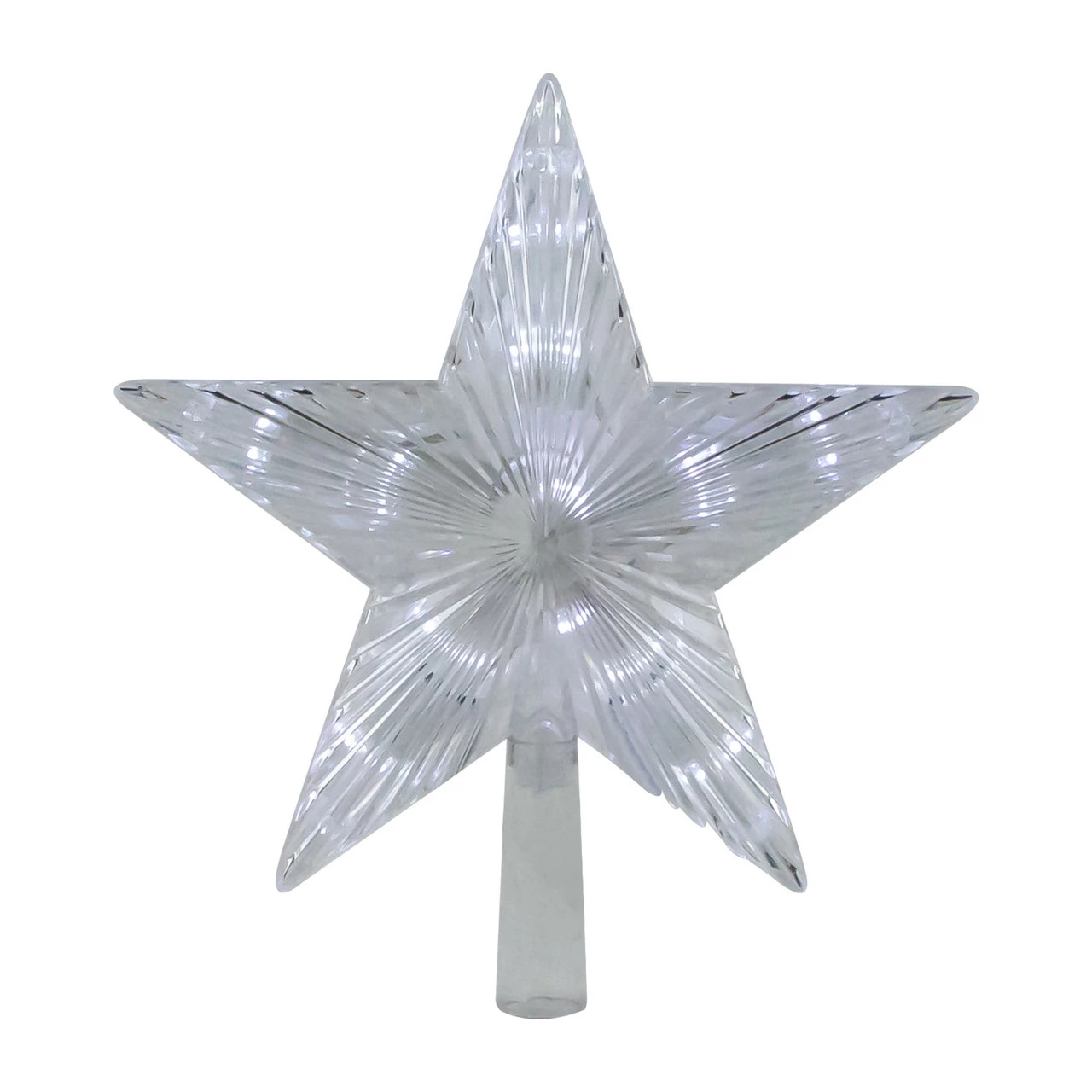 Northlight 8.5" LED Lighted Clear 5 Point Star Christmas Tree Topper, White Lights 5 Northlight 8.5" LED Lighted Clear 5 Point Star Christmas Tree Topper, White Lights - Image 5