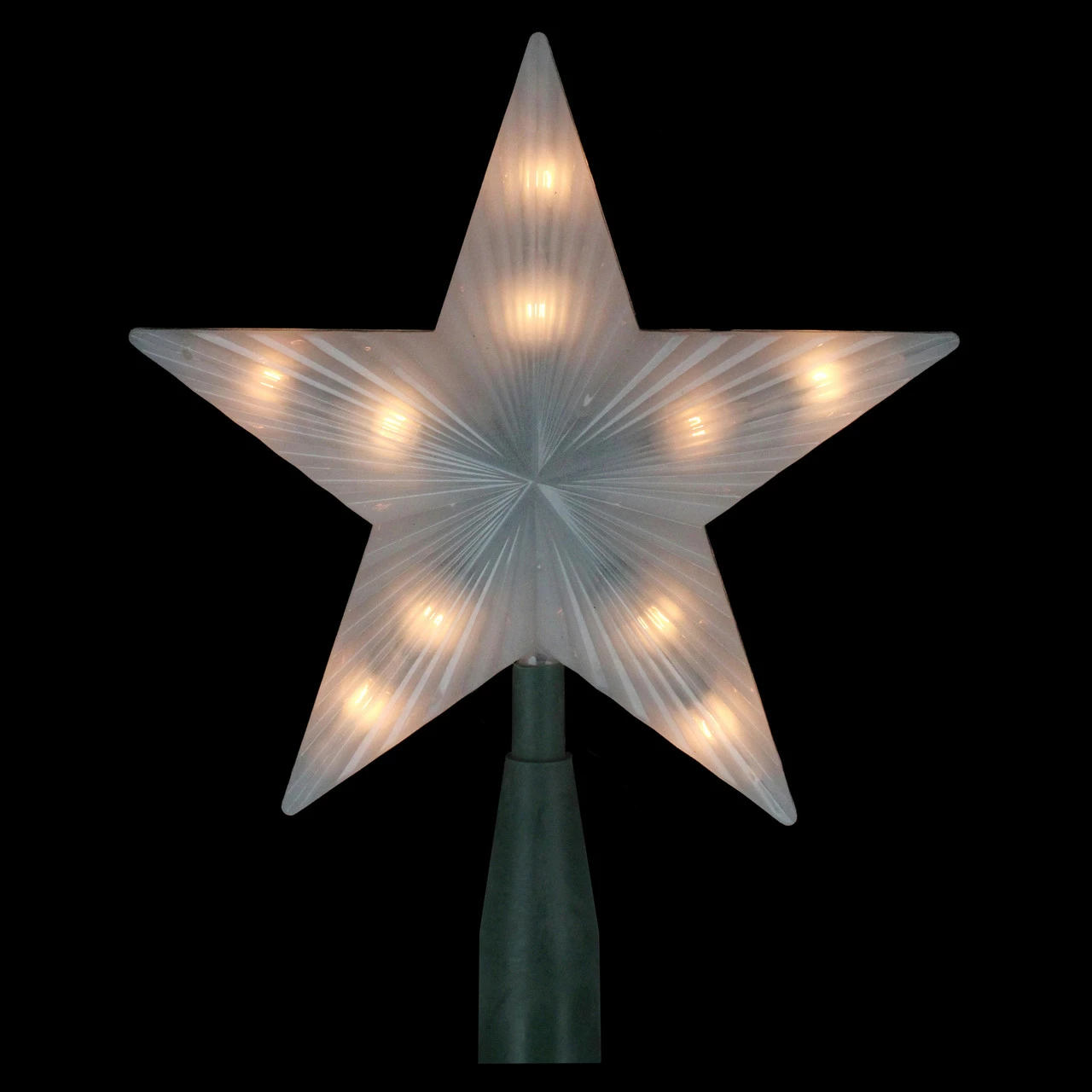 Northlight 7" Lighted White Frosted 5-Point Star Christmas Tree Topper - Clear Lights 2 Northlight 7" Lighted White Frosted 5-Point Star Christmas Tree Topper - Clear Lights - Image 2