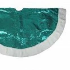 Northlight 47" Green And White Paillette Sequins Christmas Tree Skirt -Wreaths & Garland shop northlight hm14699 03 90622.1600737681