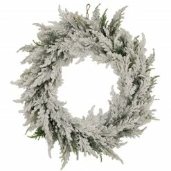 Northlight Heavily Flocked Pine Artificial Christmas Wreath, 20-Inch, Unlit