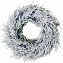 Northlight Heavily Flocked Pine Artificial Christmas Wreath, 11.75-Inch, Unlit