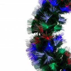 Northlight 24" Multi-Function Coloring Changing Fiber Optic Artificial Pine Christmas Wreath -Wreaths & Garland shop northlight j90420 1 58621.1665610749