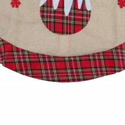 Northlight 48" Burlap Plaid Tree Skirt With Christmas Puddings -Wreaths & Garland shop northlight j90424 3 sample 81833.1608001536