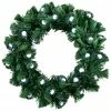 Northlight Pre-Lit Color Changing Fiber Optic Artificial Christmas Wreath With Balls, 12-Inch