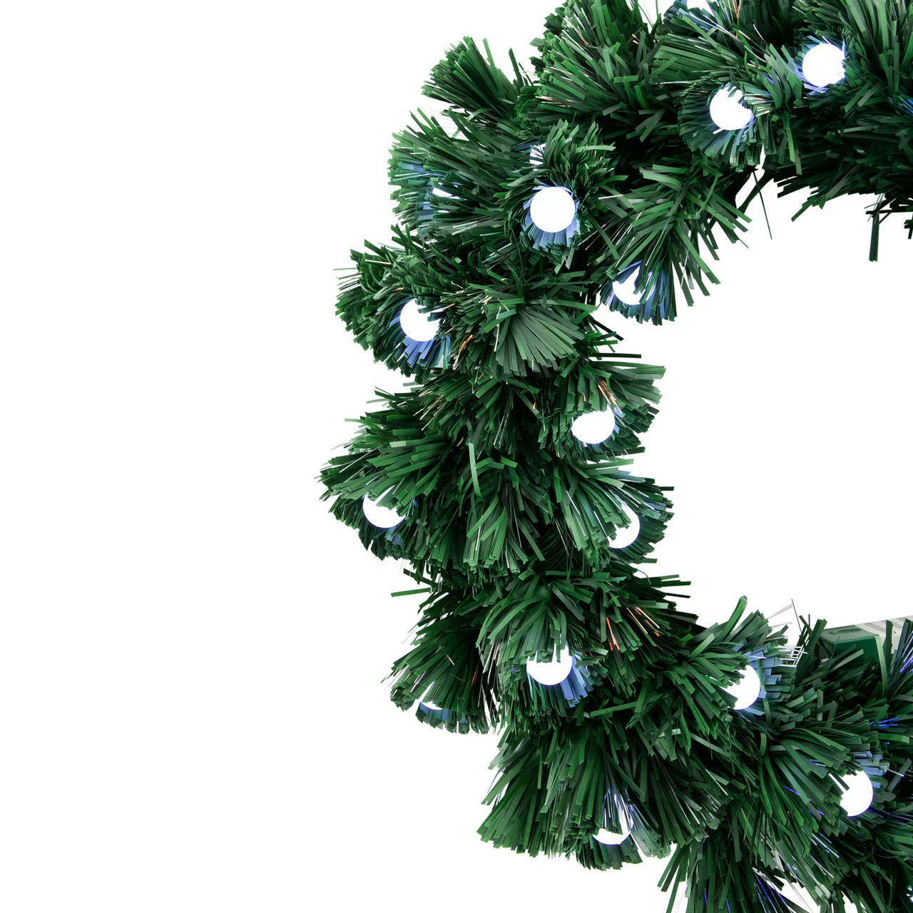 Northlight Pre-Lit Color Changing Fiber Optic Artificial Christmas Wreath With Balls, 12-Inch 3 Northlight Pre-Lit Color Changing Fiber Optic Artificial Christmas Wreath With Balls, 12-Inch - Image 3