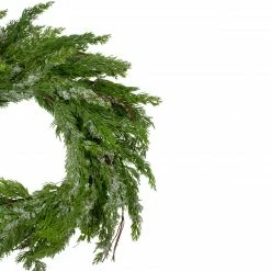 Northlight 24" Iced Cedar Artificial Christmas Wreath - Unlit -Wreaths & Garland shop northlight jy91580 1 36697.1664379672