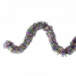 Northlight 50' X 3" Silver Tinsel Rainbow Artificial Christmas Garland - Unlit