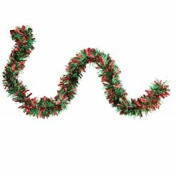 Northlight 50' X 3" Red And Green Wide Cut 6-Ply Artificial Christmas Garland - Unlit -Wreaths & Garland shop northlight k00373 3 14843.1664901056