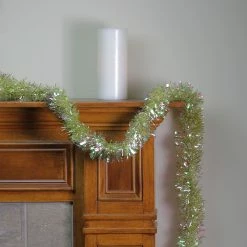 Northlight 12' Starburst Iridescent And Gold Artificial Christmas Tinsel Garland - Unlit -Wreaths & Garland shop northlight k15319 3 72882.1664379971