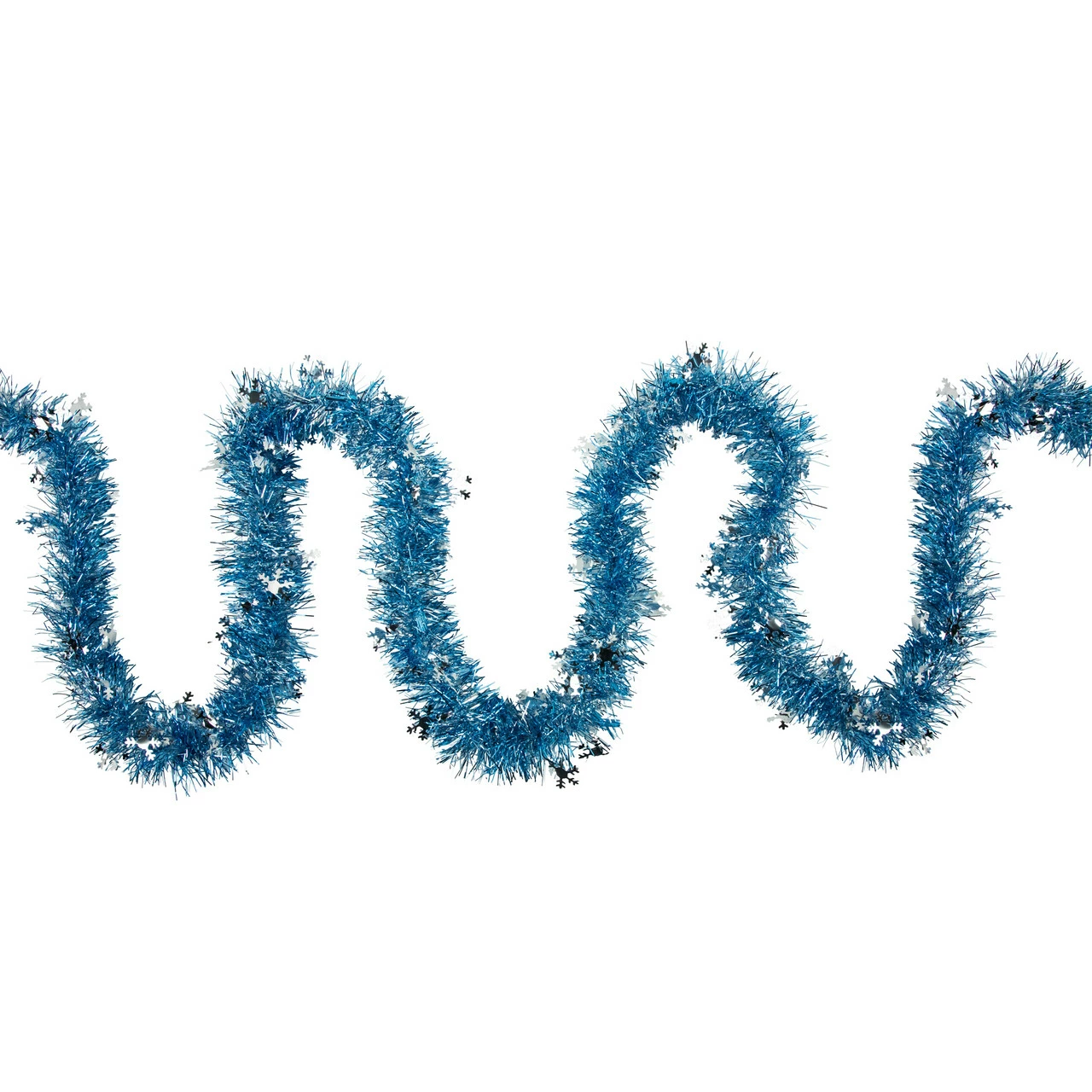 Northlight 12' X 3" Sky Blue And Silver Snowflakes Christmas Tinsel Garland - Unlit 1 Northlight 12' X 3" Sky Blue And Silver Snowflakes Christmas Tinsel Garland - Unlit