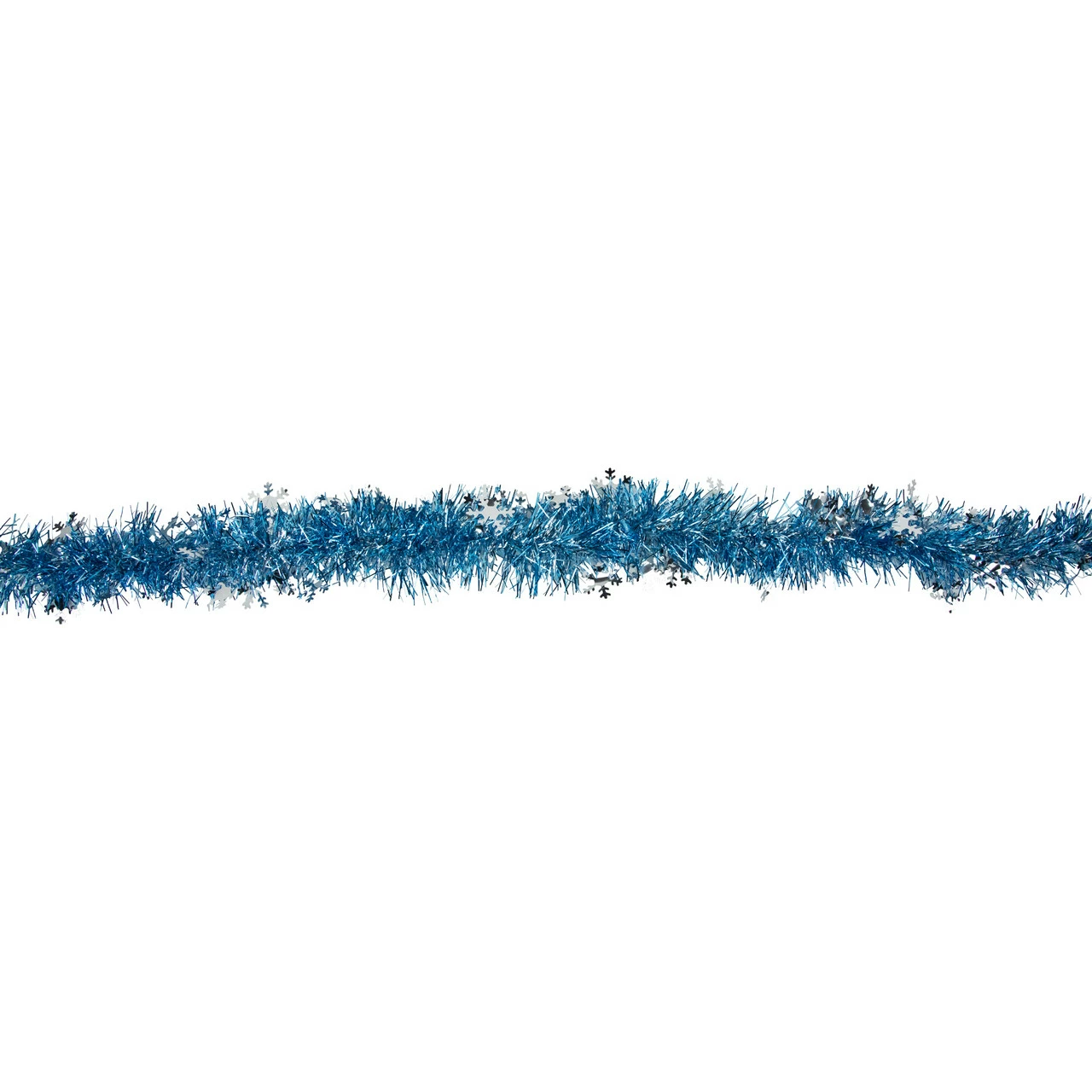 Northlight 12' X 3" Sky Blue And Silver Snowflakes Christmas Tinsel Garland - Unlit 3 Northlight 12' X 3" Sky Blue And Silver Snowflakes Christmas Tinsel Garland - Unlit - Image 3