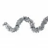 Northlight 12' X 4" Shiny Silver Boa Wide Cut Tinsel Christmas Garland - Unlit