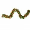 Northlight 12' X 4" Metallic Gold, Red And Green Wide Cut Tinsel Christmas Garland - Unlit