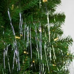 Northlight 1000ct Silver Tinsel Icicle Strands Christmas Decorations 18"