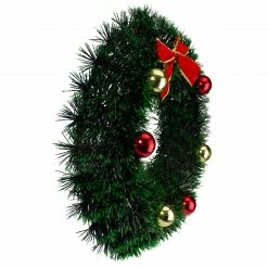 Northlight 17-Inch Green Tinsel Artificial Christmas Wreath With Bow - Unlit 7 Northlight 17-Inch Green Tinsel Artificial Christmas Wreath With Bow - Unlit -Wreaths & Garland shop northlight k90904 1 39435.1664551952