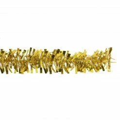 Northlight 50' X 3" Gold Boa Wide Cut Tinsel Christmas Garland - Unlit -Wreaths & Garland shop northlight k94047 2 82031.1664465773