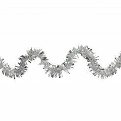 Northlight 50' X 3" Silver Boa Wide Cut Tinsel Christmas Garland - Unlit