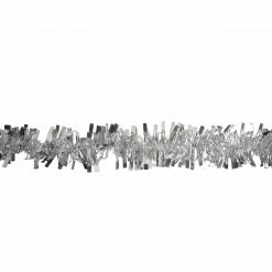 Northlight 50' X 3" Silver Boa Wide Cut Tinsel Christmas Garland - Unlit -Wreaths & Garland shop northlight k94048 2 41213.1664465772