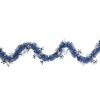 Northlight 50' X 2" Royal Blue And Silver Christmas Tinsel Garland With Snowflakes - Unlit