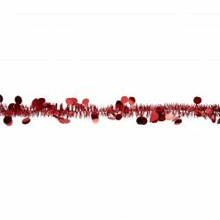 Northlight 50' X 1.5" Red Tinsel Christmas Garland With Polka Dots - Unlit -Wreaths & Garland shop northlight k94052 2 68595.1664465477