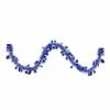 Northlight 50' X 1.5" Lavish Blue Tinsel Christmas Garland With Polka Dots - Unlit