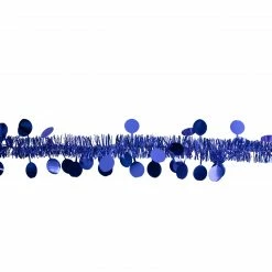 Northlight 50' X 1.5" Lavish Blue Tinsel Christmas Garland With Polka Dots - Unlit -Wreaths & Garland shop northlight k94053 2 61493.1664465476