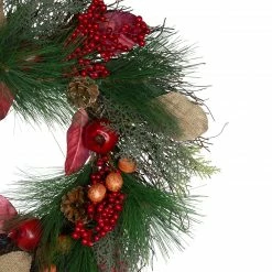 Northlight Autumn Harvest Pine, Berry And Pomegranate Wreath, 24 Inch, Unlit -Wreaths & Garland shop northlight kji20x6888 2 updated 22217.1665174039