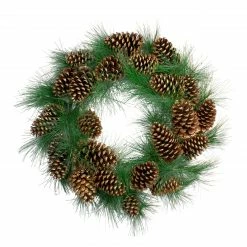 Northlight Long Needle Pine And Pine Cone Artificial Christmas Wreath - 24-Inch, Unlit