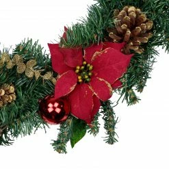 Northlight Pine, Poinsettia, Berry And Pine Cone Artificial Christmas Wreath, 24-Inch, Unlit -Wreaths & Garland shop northlight kji85777 3 77412.1665580043