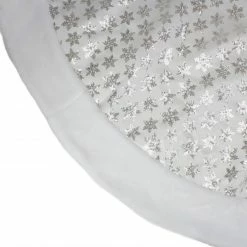 Northlight 60" White And Silver Sequin Snowflake Christmas Tree Skirt With Faux Fur Border 5 Northlight 60" White And Silver Sequin Snowflake Christmas Tree Skirt With Faux Fur Border -Wreaths & Garland shop northlight l00050 3 17418.1588350466