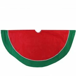 Northlight 48" Red And Green Traditional Christmas Tree Skirt