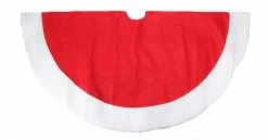 Northlight 48" Red And White Traditional Christmas Tree Skirt With Border -Wreaths & Garland shop northlight l18987 3 92068.1665610755