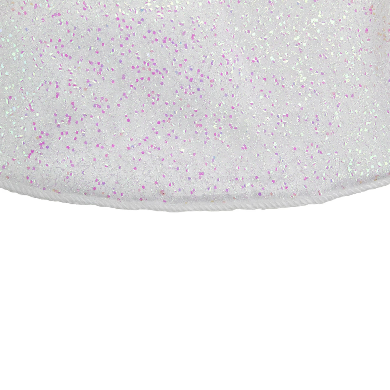 Northlight 48" White Iridescent Holographic Glittered Christmas Tree Skirt 3 Northlight 48" White Iridescent Holographic Glittered Christmas Tree Skirt - Image 3