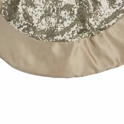Northlight 48" Golden Sequined Scalloped Christmas Tree Skirt With Gold Sateen Trim -Wreaths & Garland shop northlight l27890 1 12519.1588369032