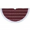 Northlight 48" Red And White Knitted Snowflake Lodge Christmas Tree Skirt