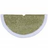 Northlight 20" Gold Glittered Mini Christmas Tree Skirt With Faux Fur Trim