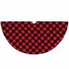 Northlight 20" Red And Black Buffalo Plaid Mini Christmas Tree Skirt